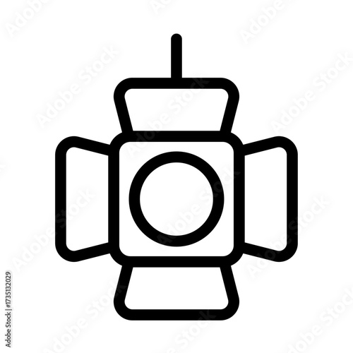 Classic Stage Light Line Icon of Stage Lighting Icon Set