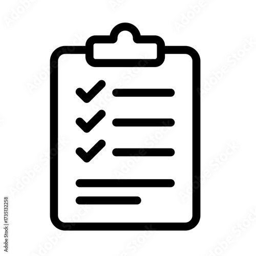 Checklist Line Icon of Backstage Operations Icon Set