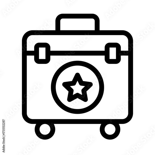 Equipment Case Line Icon of Backstage Operations Icon Set