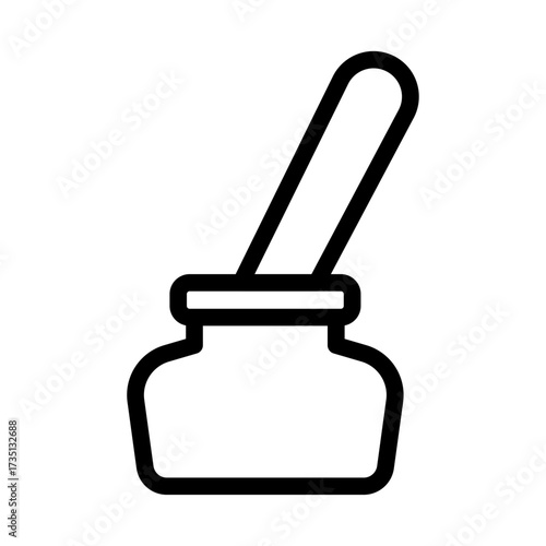 Ink Bottle Line Icon of Calligraphy Icon Set
