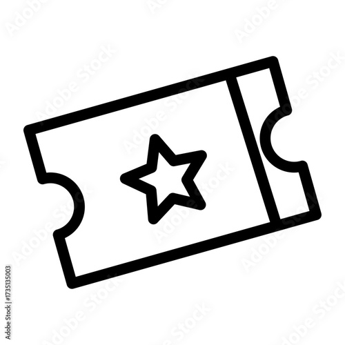 Event Ticket Line Icon of Concert Venues Icon Set