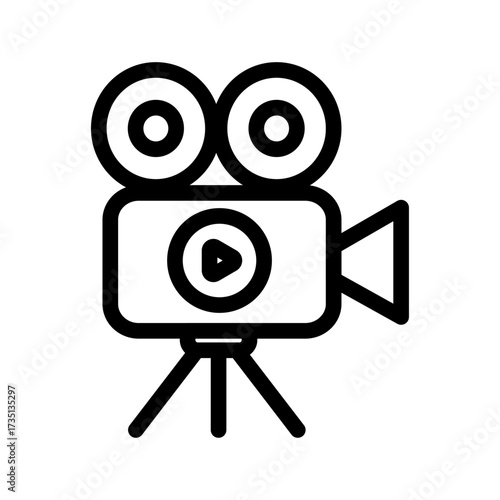 Video Camera Recording Line Icon of Live Performance Icon Set