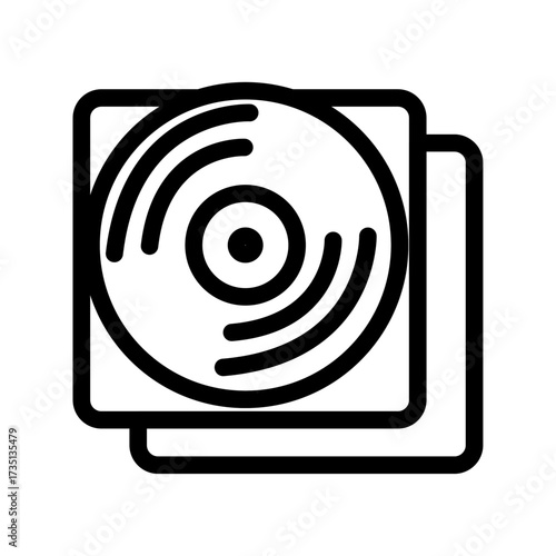 Icon Name Line Icon of DJing and Turntables Icon Set