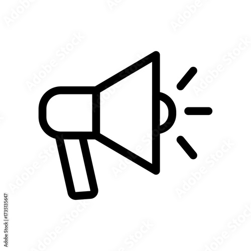 Megaphone Line Icon of Musicals Icon Set