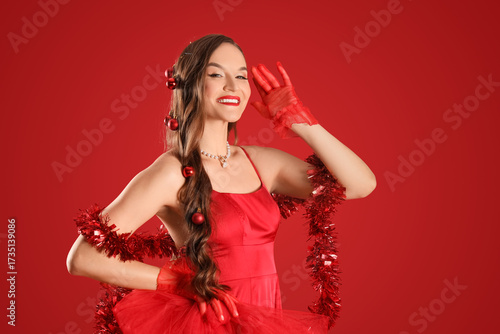 Beautiful young happy woman...