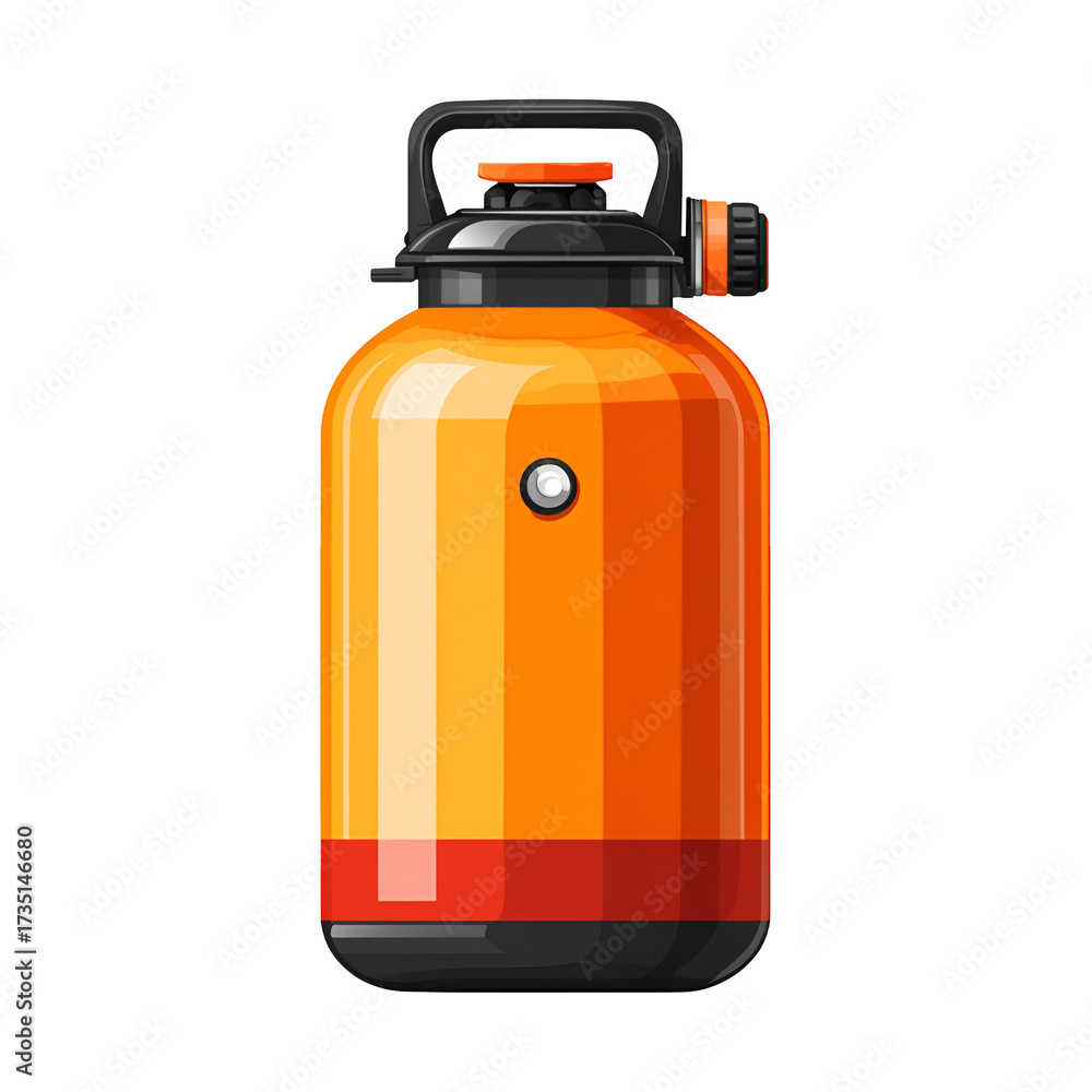 Obraz premium Orange beverage container illustration