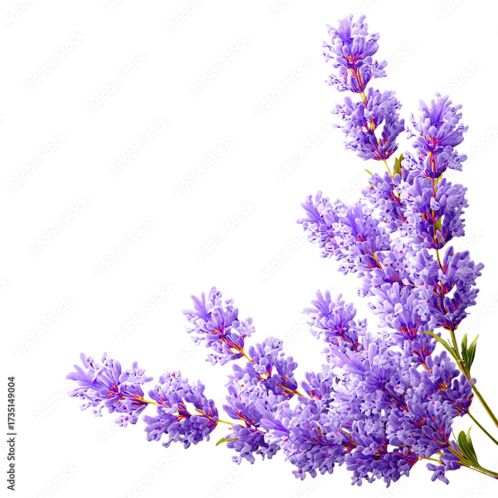 Obraz premium Lavender Flower Corner Border Decoration