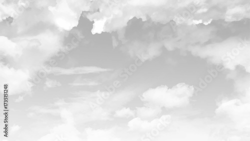 Nature background, White sky and cloud in rainy day,  stock photo