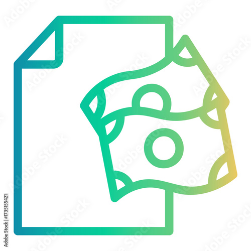 bank statement Line Gradient Icon
