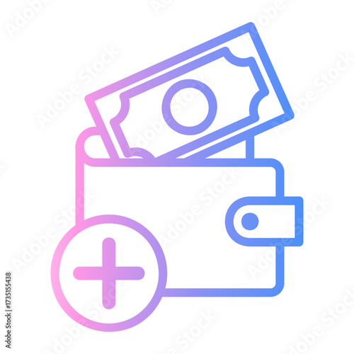 bank account Line Gradient Icon
