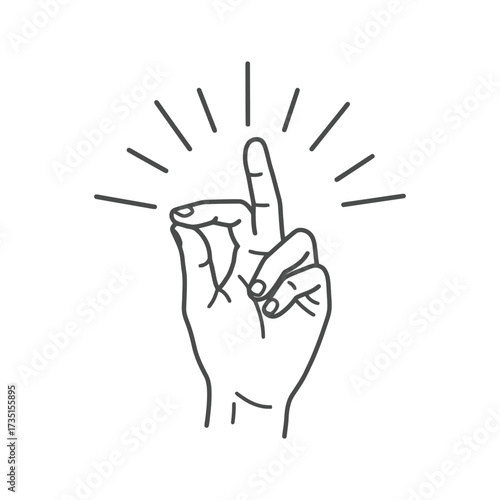 Hand gesture indicating a small amount or a snap of the fingers.
