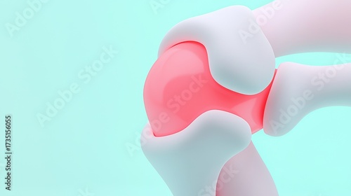 Close-Up View of Human Knee Joint with Visible Swelling and Soft Tissue Around It