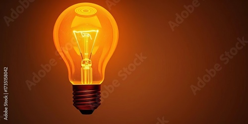 A glowing gold lightbulb, radiating warmth and brilliance,  solution,  reflective