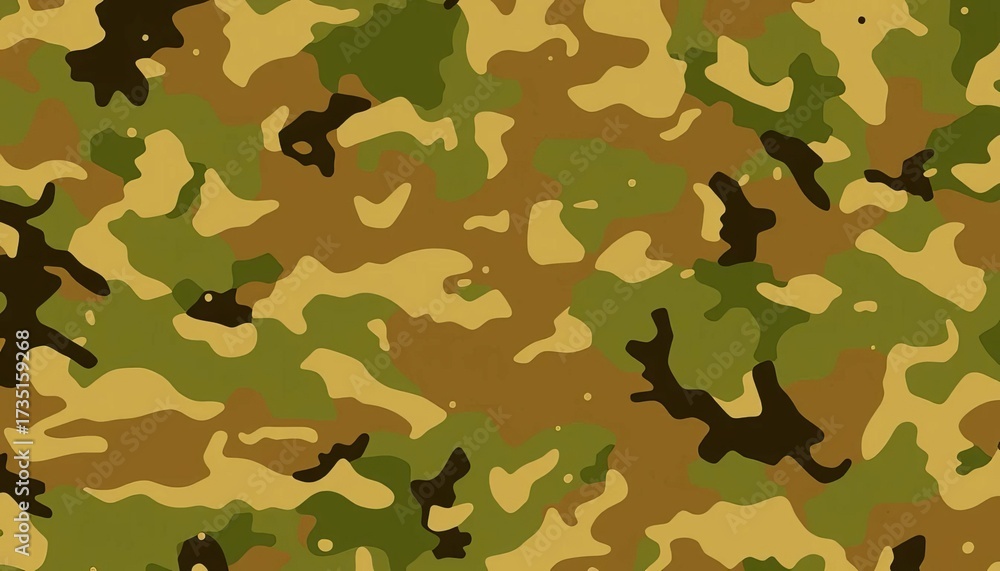 Fototapeta premium Digital military camouflage pattern background featuring muted greens, browns, and tans, tan, camouflage