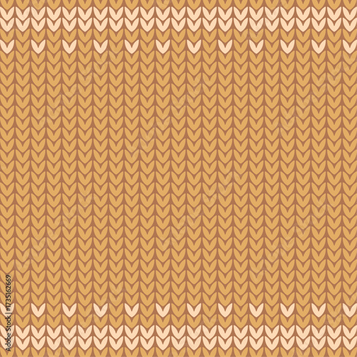 ベージュのニット風デザインの背景イラスト
