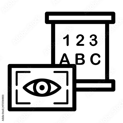 eye exam Line Icon