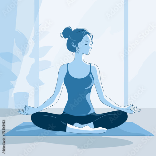 yoga in the lotus position