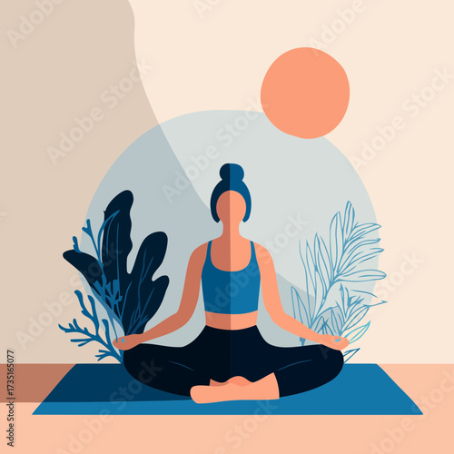 yoga in the lotus position