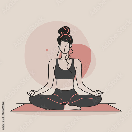 yoga woman vector illustration