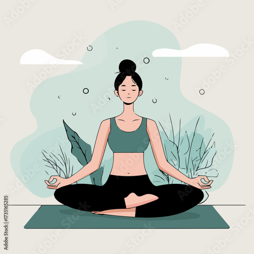 yoga in the lotus position