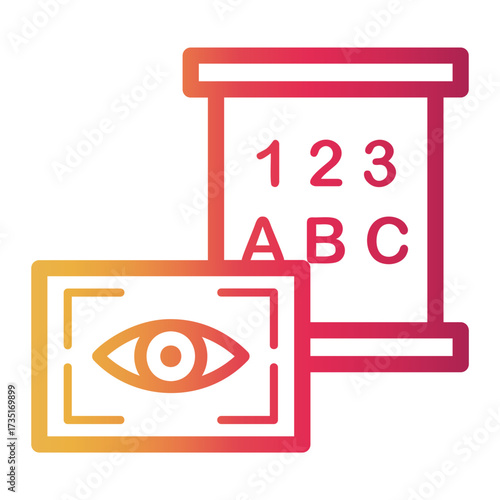 eye exam Line Gradient Icon