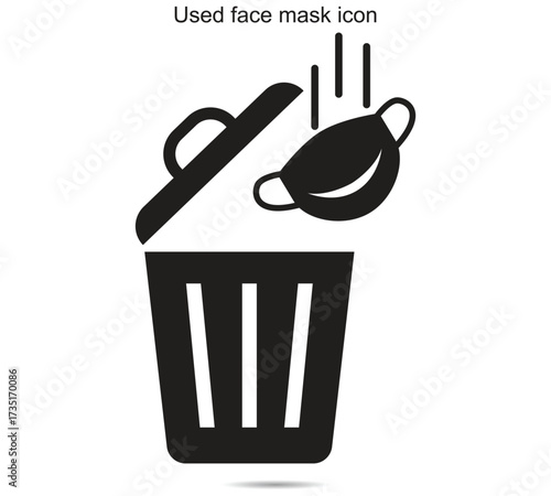 Used face mask icon