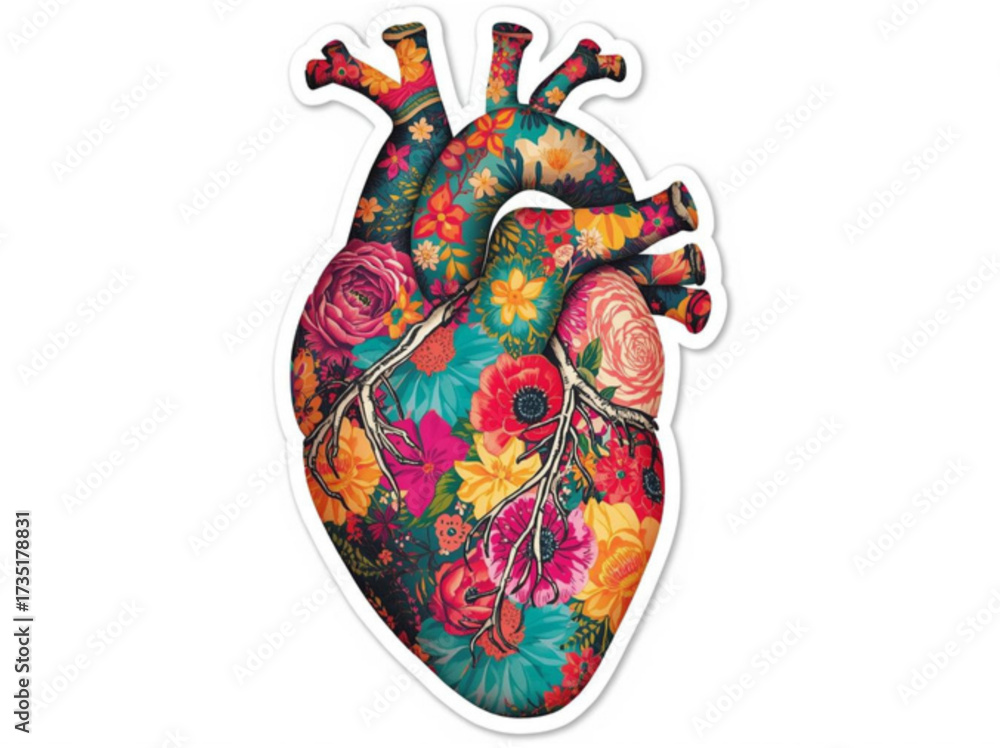 Naklejka premium human heart anatomy