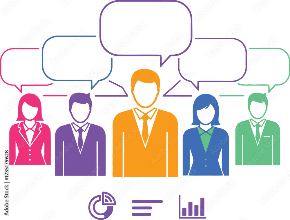 Obraz premium Teamwork communication business meeting collaboration concept