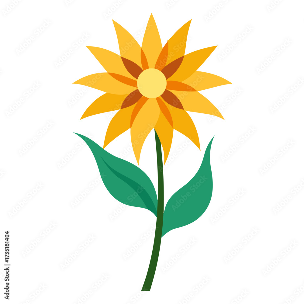 Obraz premium realistic design of a ligularia przewalski flower vector illustration isolated on white background 