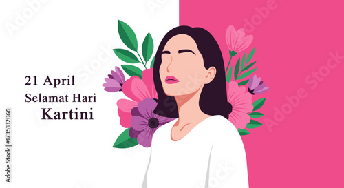 Empowering Women Through Art in Indonesia, Modern Illustration, Vibrant Design