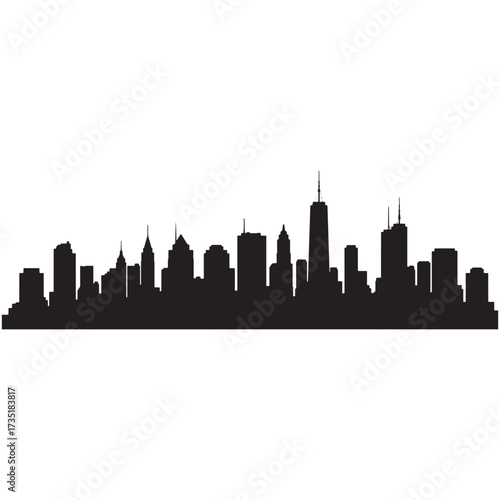 City skyline silhouette cityscape skyscrapers