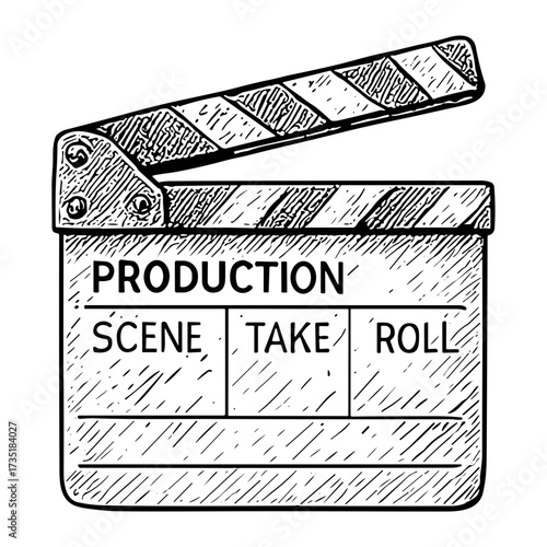 Clapperboard with Bold Production Label