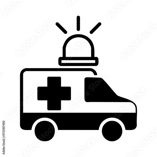 Ambulance icon for emergency medical service