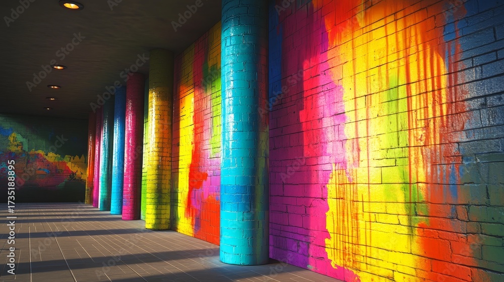 Obraz premium Colorful Abstract Wall Mural