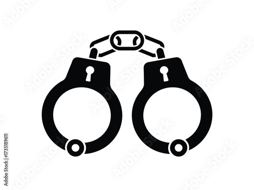 Handcuffs vector icon law enforcement police arrest security