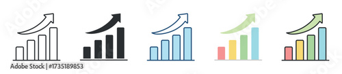 Increase Icon Set Multiple Style Collection