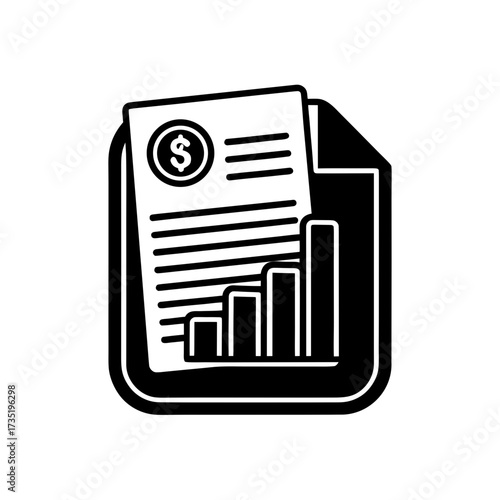 financial reporting document icon 