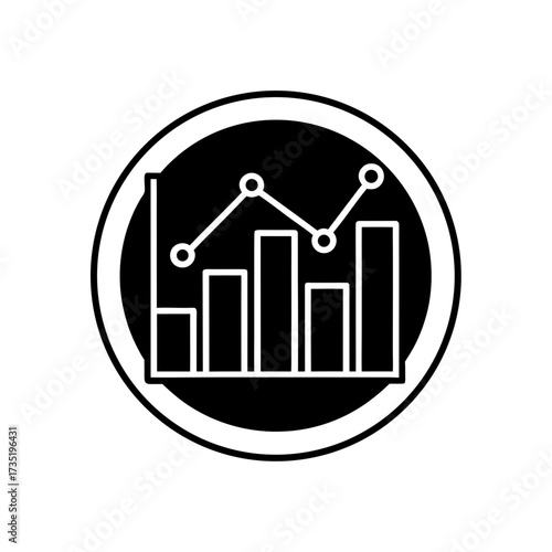 data driven decisions chart icon 