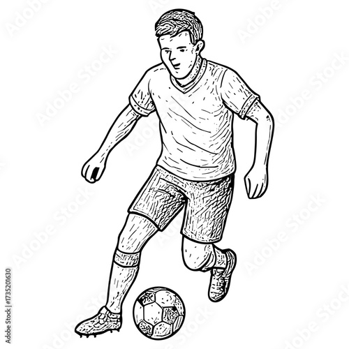 Soccer Player Dribbling