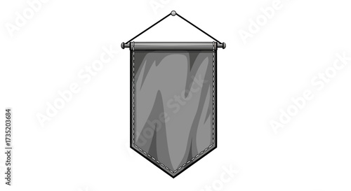 Elegant grayscale banner design illustration template for creative content advertisement
