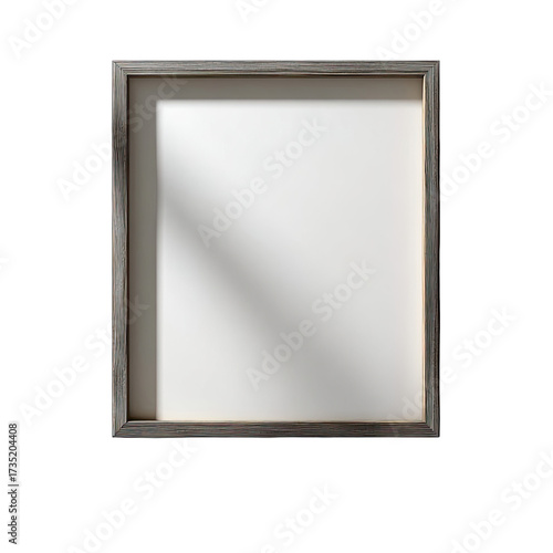 Square frame with white center, lit by a window light