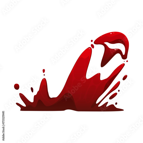 Blood Splash Illustration A Visually Striking Depiction of Liquid Splatter in Red