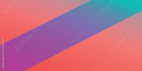 Abstract background featuring diagonal stripes with a gradient from purple to teal, set against a coral backdrop, evoking a modern aesthetic