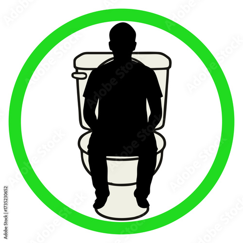 Wallpaper Mural symbol of a person sitting on a toilet seat Torontodigital.ca