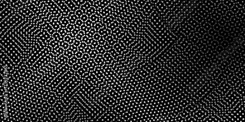 Vector seamless texture. Modern geometric background. Monochrome repeating pattern with curved wavy lines of dots.
