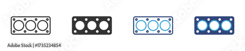 Car gasket icon set, vector illustration ,