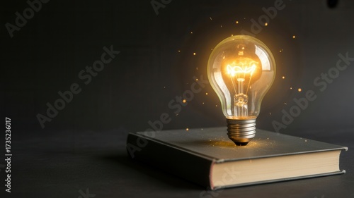 Ignite your imagination with a glowing lightbulb symbolizing brilliant ideas emerging from knowledge and learning