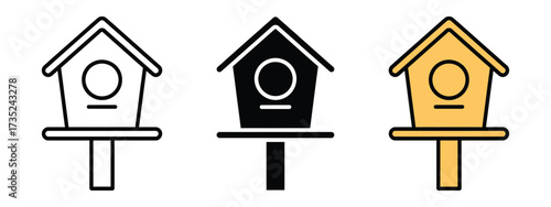 Birdhouse icon vector. springtime projects, and sweet home decor symbol. vector illustration.