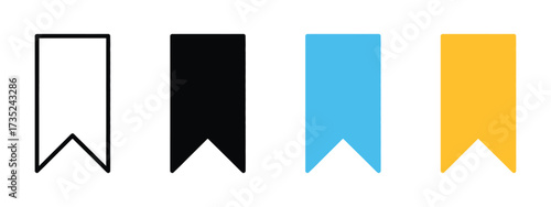 Bookmark icon vector. educational apps, e-commerce Wishlist, content curation features symbol. vector illustration.