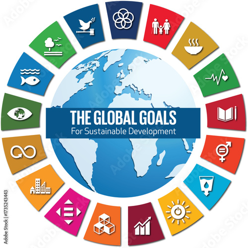 Sustainable Development Goals (SDG) with globe